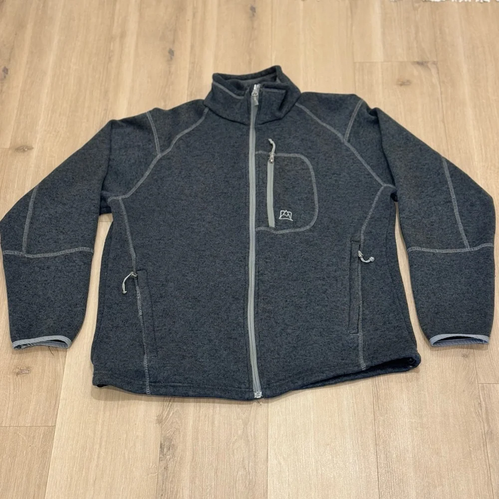 Avalanche Thermal Outdoors Sweatshirt Women's size XL Grey Zip Up Sweater - Picture 1 of 12